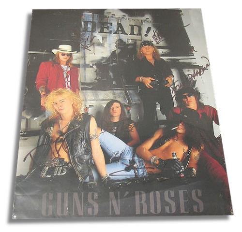 Guns N Roses Use Your Illusion - AUTOGRAPHED US Promo poster (383908)